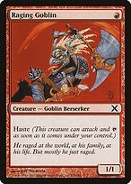 Matte Finish Tenth Edition Raging Goblin ( #224 )
