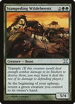 Matte Finish Tenth Edition Stampeding Wildebeests ( #300 )