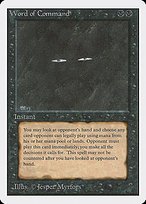 Matte Finish Unlimited Edition Word of Command ( #137 )