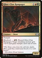 Glossy Finish Double Masters Ghor-Clan Rampager ( #198 )