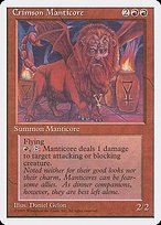Glossy Finish Fourth Edition Crimson Manticore ( #183 )