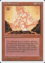 Glossy Finish Fourth Edition Fire Elemental ( #191 )