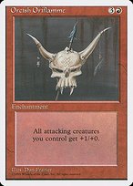 Glossy Finish Fourth Edition Orcish Oriflamme ( #215 )