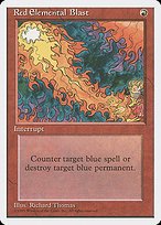 Glossy Finish Fourth Edition Red Elemental Blast ( #218 )