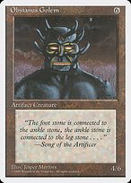 Glossy Finish Fourth Edition Obsianus Golem ( #339 )