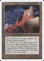 Glossy Finish Fourth Edition White Mana Battery ( #357 )