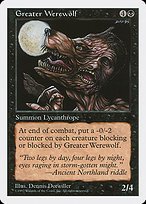 Glossy Finish Fifth Edition Greater Werewolf ( #166 )