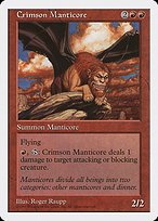 Glossy Finish Fifth Edition Crimson Manticore ( #217 )