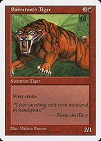 Glossy Finish Fifth Edition Sabretooth Tiger ( #264 )