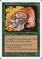 Glossy Finish Fifth Edition Llanowar Elves ( #313 )