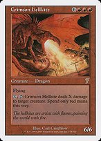 Glossy Finish Seventh Edition Crimson Hellkite ( #178 )