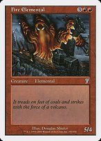 Glossy Finish Seventh Edition Fire Elemental ( #183 )