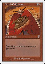 Glossy Finish Seventh Edition Orcish Oriflamme ( #206 )