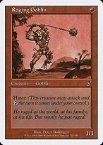 Glossy Finish Seventh Edition Raging Goblin ( #211 )