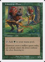 Glossy Finish Seventh Edition Llanowar Elves ( #253 )