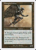Glossy Finish Seventh Edition Patagia Golem ( #310 )