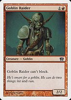Glossy Finish Eighth Edition Goblin Raider ( #191 )