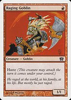 Glossy Finish Eighth Edition Raging Goblin ( #212 )