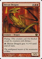 Glossy Finish Eighth Edition Shivan Dragon ( #221 )