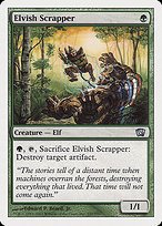 Glossy Finish Eighth Edition Elvish Scrapper ( #245 )