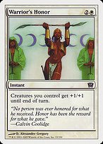 Matte Finish Ninth Edition Warrior's Honor ( #53 )