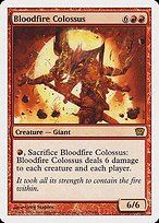 Matte Finish Ninth Edition Bloodfire Colossus ( #177 )