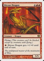 Matte Finish Ninth Edition Shivan Dragon ( #219 )