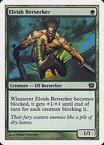 Matte Finish Ninth Edition Elvish Berserker ( #237 )