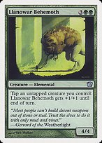Matte Finish Ninth Edition Llanowar Behemoth ( #252 )