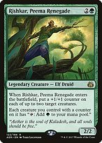 Matte Finish Aether Revolt Rishkar, Peema Renegade ( #122 )