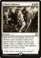 Matte Finish Forgotten Realms Commander Valiant Endeavor ( #13 )