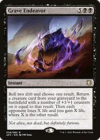 Matte Finish Forgotten Realms Commander Grave Endeavor ( #24 )