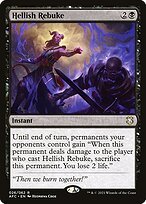 Matte Finish Forgotten Realms Commander Hellish Rebuke ( #26 )
