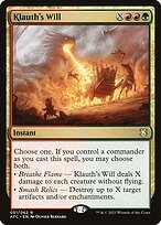 Matte Finish Forgotten Realms Commander Klauth's Will ( #51 )