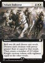Matte Finish Forgotten Realms Commander Valiant Endeavor ( #282 )