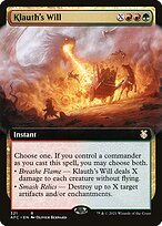 Matte Finish Forgotten Realms Commander Klauth's Will ( #321 )
