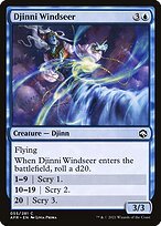 Matte Finish Adventures in the Forgotten Realms Djinni Windseer ( #55 )