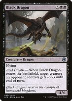 Matte Finish Adventures in the Forgotten Realms Black Dragon ( #90 )