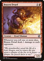 Matte Finish Adventures in the Forgotten Realms Brazen Dwarf ( #134 )