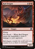Matte Finish Adventures in the Forgotten Realms Red Dragon ( #160 )