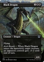 Matte Finish Adventures in the Forgotten Realms Black Dragon ( #291 )