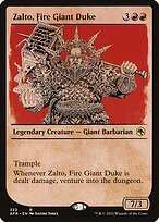 Matte Finish Adventures in the Forgotten Realms Zalto, Fire Giant Duke ( #323 )