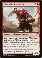 Glossy Finish Amonkhet Emberhorn Minotaur ( #130 )