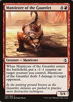Glossy Finish Amonkhet Manticore of the Gauntlet ( #142 )