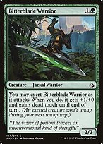 Glossy Finish Amonkhet Bitterblade Warrior ( #157 )