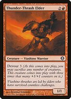 Matte Finish Shards of Alara Thunder-Thrash Elder ( #117 )