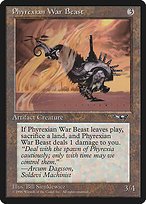Glossy Finish Alliances Phyrexian War Beast ( #127 Variant a)