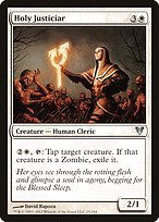 Matte Finish Avacyn Restored Holy Justiciar ( #25 )