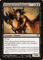 Matte Finish Avacyn Restored Demonlord of Ashmouth ( #96 )