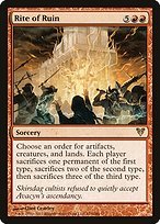 Matte Finish Avacyn Restored Rite of Ruin ( #153 )